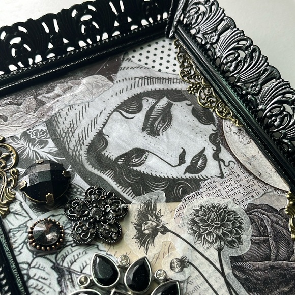 Moody Wall Art Gothic Sad Girl Maximalist Gothic Decor - Picture 2 of 10